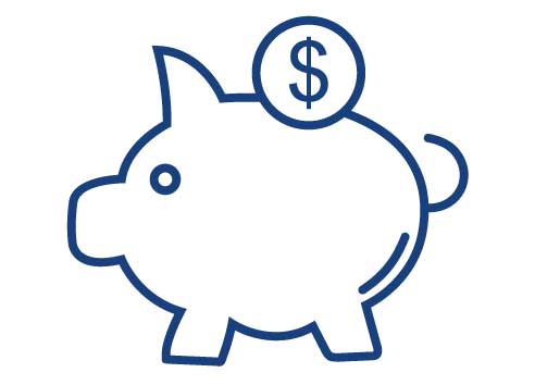 Blue Savings Pig